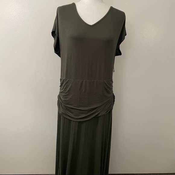 Olive Jersey Maxi Dress - Picture 5 of 7